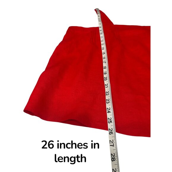 J.Crew 3X Red Linen Tank Top Sleeveless Summer Blouse NWT Plus Size - Picture 7 of 8